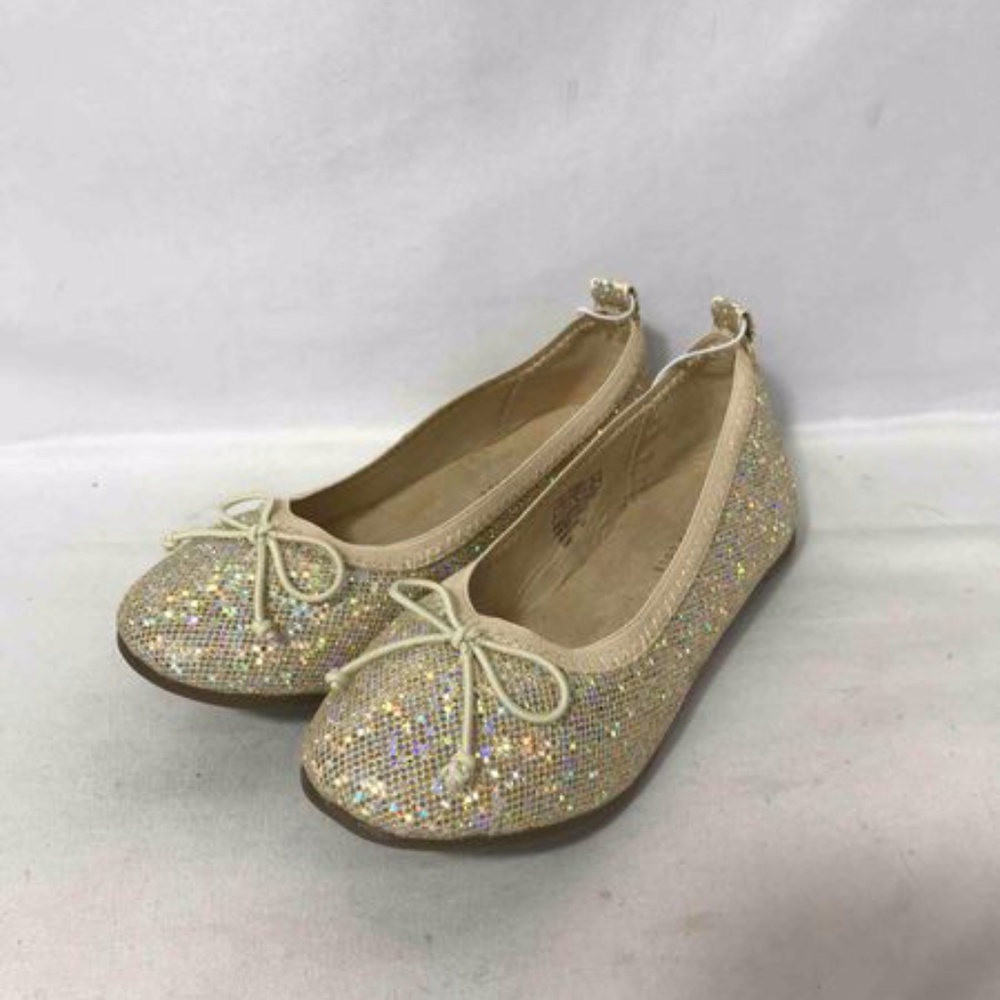 Kenneth Cole Reaction Flats Ballet Style Slippers Sequin Faux Leather Girl Sz 11